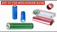 DIY Mini 5V USB Aluminium Body Power Bank Case for 18650 Battery