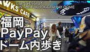 福岡ペイペイドーム内を歩くFukuoka PayPay Dome