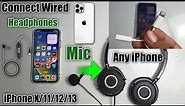 How To Connect Wired Headphones To iPhone [ iPhone X/11/12/13/14 ] |How To Connect Boya micTo iPhone