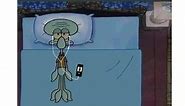 Squidward Listening To Music In Bed