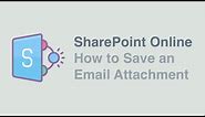 How to Save an Email Attachment