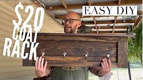 Easy DIY Coat Rack for under $20