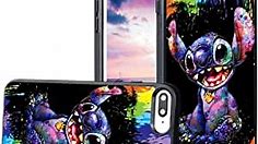 VONDEER Compatible with iPhone 7 Plus Case,Lilo and Stitch Silicone Full Body Protection Shockproof Drop Protection TPU Cover for iPhone 8 Plus Phone Case 5.5 inch