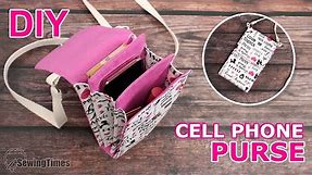 DIY CELL PHONE PURSE BAG | Lovely Crossbody Bag Tutorial [sewingtimes]