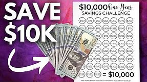 Save $10,000 In One Year Savings Challenge (HOW TO SAVE $10K IN A YEAR)