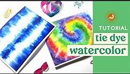 Painting Tie Dye Backgrounds Using Watercolors