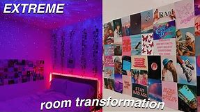 EXTREME ROOM MAKEOVER + TRANSFORMATION *aesthetic vsco/pinterest inspired bedroom