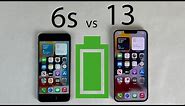iPhone 13 vs iPhone 6s Battery Life DRAIN Test