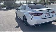 Walk around of my 2018 Camry XSE OEM TRD body kit and Magnaflow quad exhaust.