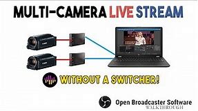 Multi-Camera Live Stream on a Computer with OBS