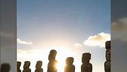 plants of Moai Statues (Easter Island Heads) - Chile