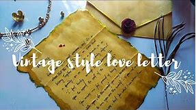 Vintage Style Love Letter | Tutorial | Love letter for him/her | Nidhi's Crafeteria
