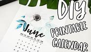 How to Make a Printable Calendar. How to DIY Calendar. How to make a calendar tutorial. Calendar DIY