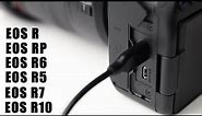 Charging Canon Cameras with USB // EOS R / EOS RP / EOS R6 / EOS R5 / EOS R3 / R7 / R10 //