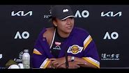 Naomi Osaka wore a Lakers sweater in tribute to Kobe Bryant after beating