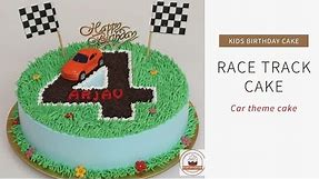 Race Track Cake | Race Track Cake Tutorial | Car Theme Cake Decorating Ideas For Boys🚗
