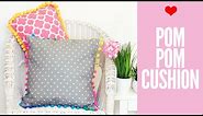 Pom Pom Cushion Tutorial : Fast and Easy Cushion Cover