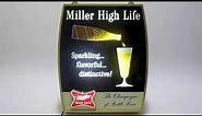 Miller High Life "Pouring Beer/Filling Glass" Motion Light Bar/Man Cave Sign