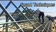 How to Building Frame a Roof by steel frame - Amazing Smart Techniques
