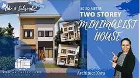Two Storey Minimalist House | 80 square meters Lot Area
