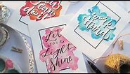 How To: DIY Easy Watercolor Background and Calligraphy