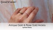 Knot Theory Rose Gold & Antique Gold Thin Silicone Ring