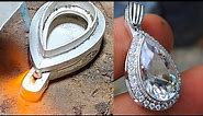 jewelry making, handmade silver pendant