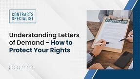 Understanding Letters of Demand - How to Protect Your Rights