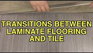 How to Install Flat Transitions Between Laminate Flooring and Tile Tips MrYoucandoityourself