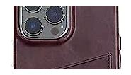 Bullstrap Premium Leather Portfolio Phone Case Compatible with Apple iPhone 13 Pro Max, Bourbon Brown