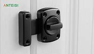 ANTEISI Inner Door Reinforcement Lock, 180 Degree Door Lock Latch, Single Door French Door Lock, Door Safety Locks from Inside, Bathroom Compartment Lock, Single Door Sliding Door Lock Black.