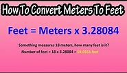 How To Convert Meters To Feet Formula Explained - Formula For Meters To Feet