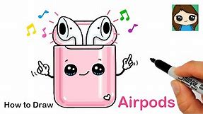 How to Draw Apple AirPods 🍎🎵