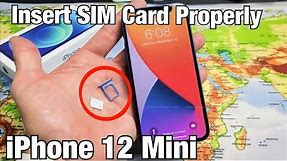 iPhone 12 Mini: How to Insert SIM Card Properly & Double Check Settings