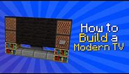 ✗ Minecraft: How to build a modern TV | Tutorial