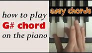 G# Chord Piano - how to play G sharp major chord on the piano