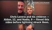 Family records video moments before being struck by lightning