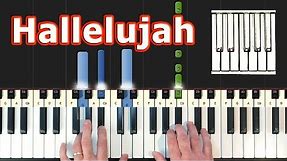 Hallelujah - Piano Tutorial Easy - Leonard Cohen - Sheet Music (Synthesia)