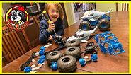 Monster Jam Toy Trucks 🛠 Kid Takes Apart Megalodon Storm RC Monster Truck (STEM EDUCATIONAL Video)