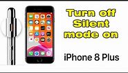 How to Turn off Silent mode on iphone 8 Plus (Mute Switch)