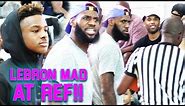 "COACH" LEBRON JAMES GETS HEATED AT REF at "HOODIE BRONNY'S" GAME! HYPEST INTENSE GAME OF THE YEAR!!