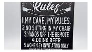 Gocolt Funny Man Cave Rules Sign