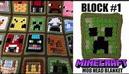 Make a Minecraft Mob Head Blanket: Block 1 - The Creeper