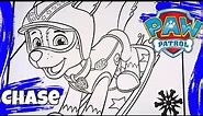 Chase | Paw Patrol Chase | Chase Snowboarding Winter Fun| Paw Patrol Winter Coloring Page YES-Toys