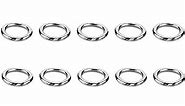 MroMax 20Pcs 201 Stainless Steel O Ring 0.79" OD x 0.12" Thickness Strapping Seamless Welded Round Rings 20mm x 3mm for DIY Craft Making Decoration Design Leashes Hardware