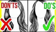 DO'S & DON'TS: How to Draw Realistic Hair | Step by Step Drawing Tutorial