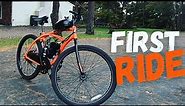 Motorized Bike 80cc FIRST RIDE !!!