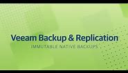 How to set up Immutable Native Backups