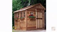 Outdoor Living Today Sunshed 8 ft. x 8 ft. Western Red Cedar Garden Shed SSGS88