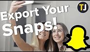 Exporting ALL Your Memories in Snapchat!
